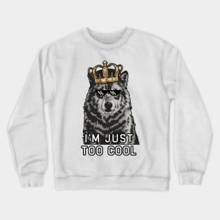 Cool Funny Wolf Crown Crewneck Sweatshirt